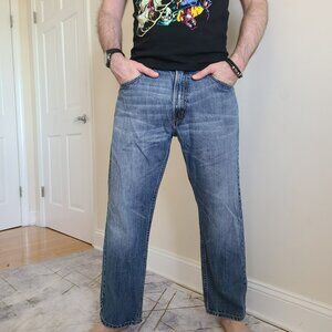 Levi's 559 relaxed straight jeans men's 34x27 faded denim blue  Y2K
